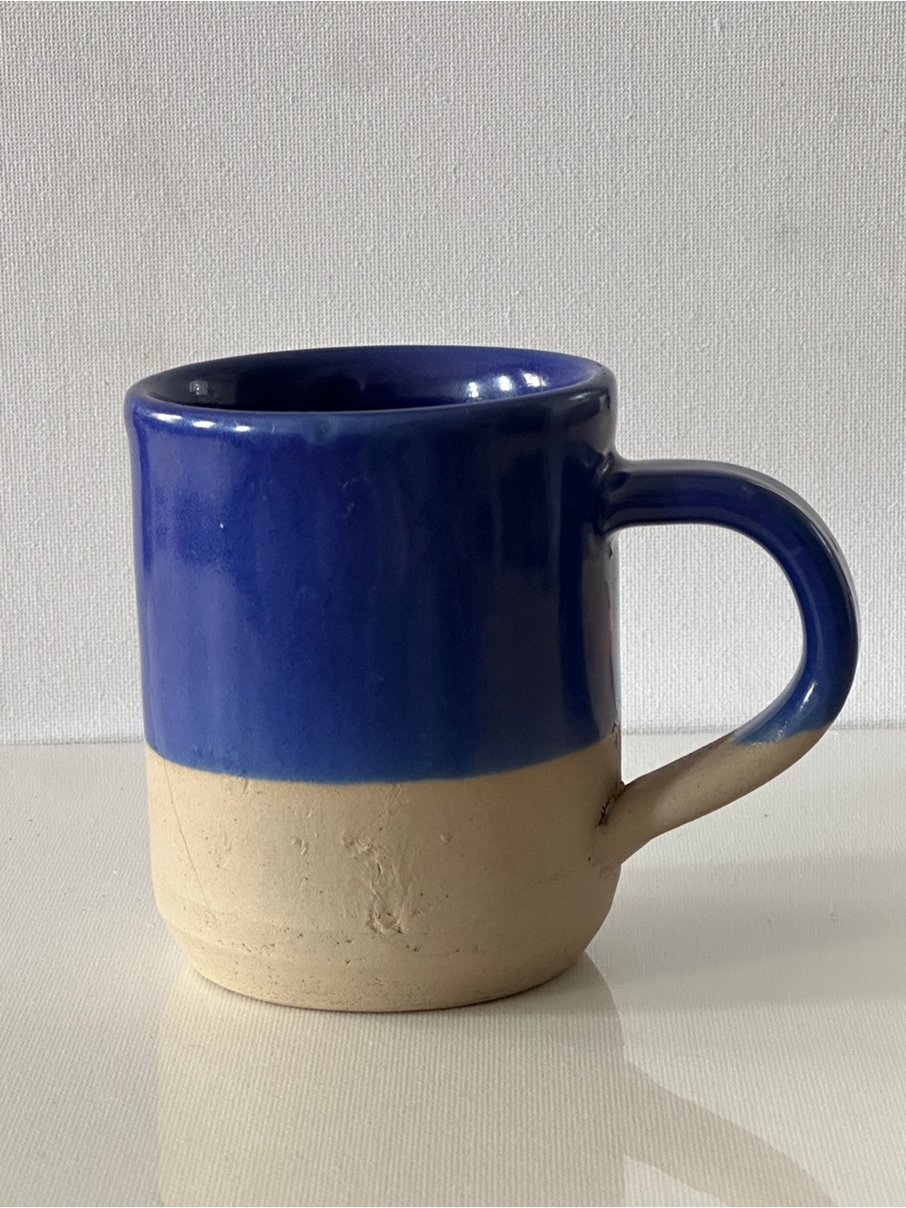 Joni Pandolfi Blue Ceramic Coffee Mug - discontinued design. Made in the USA